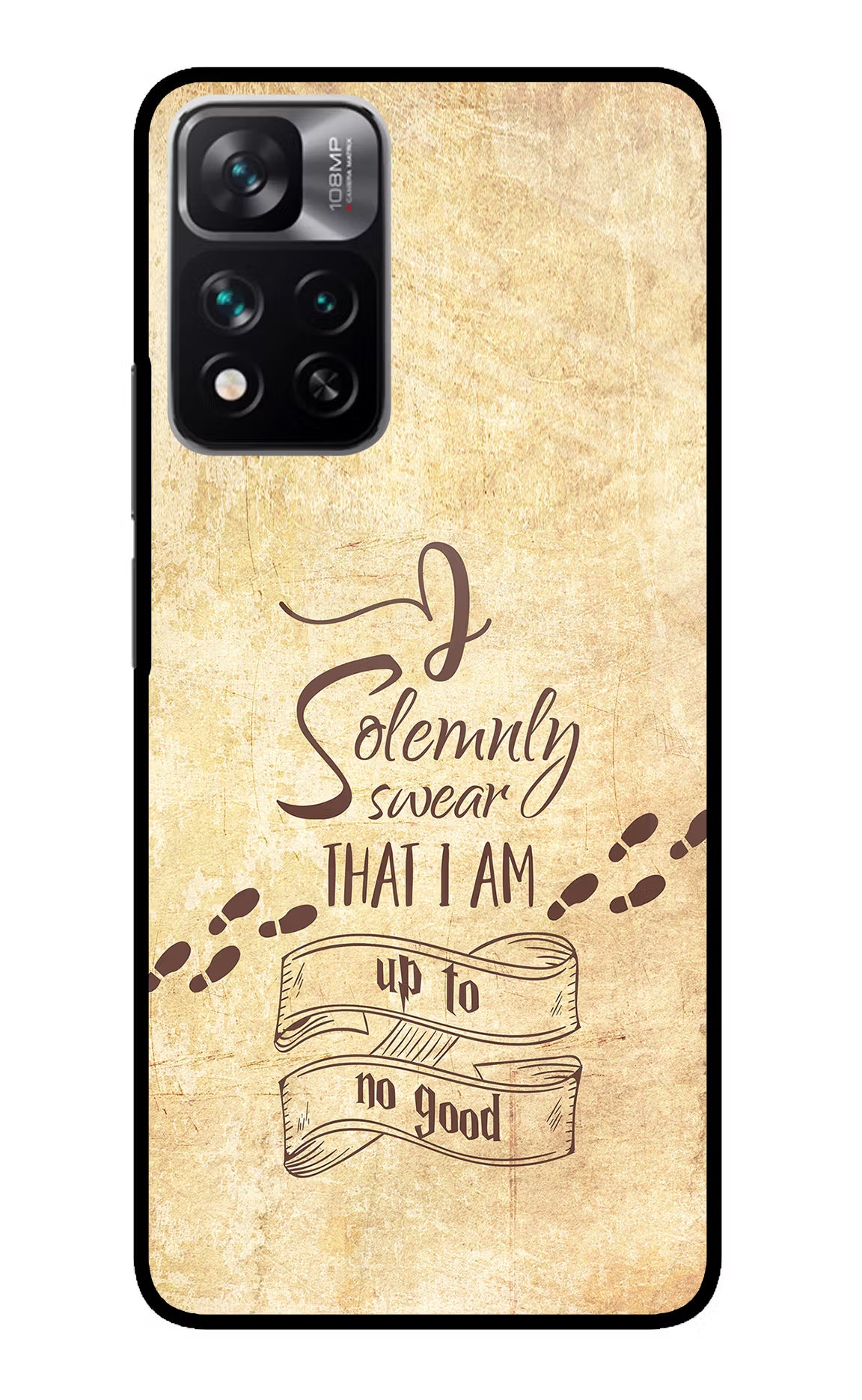 I Solemnly swear that i up to no good Redmi Note 13 Pro 5G Glass Case Back Cover by Casekaro