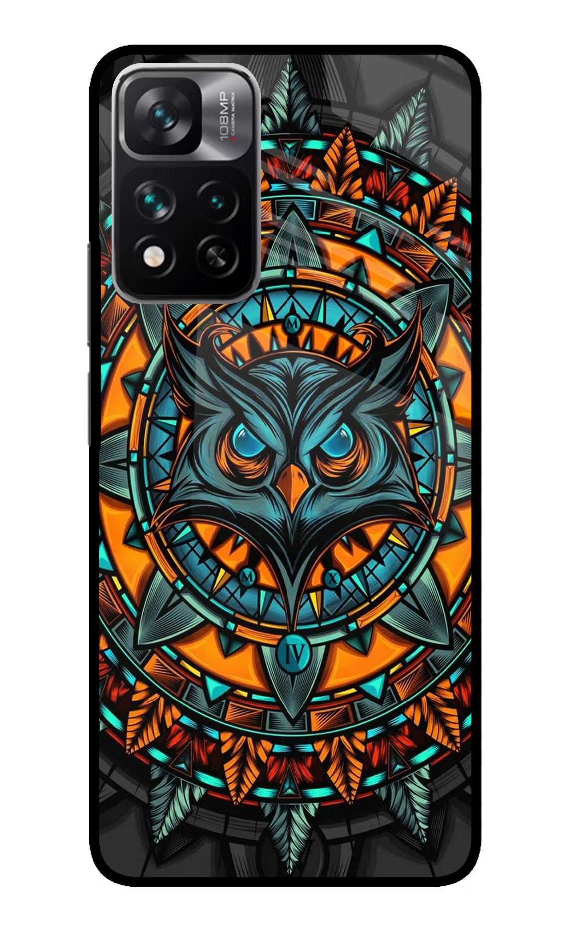 Angry Owl Art Redmi Note 13 Pro 5G Glass Case Back Cover by Casekaro