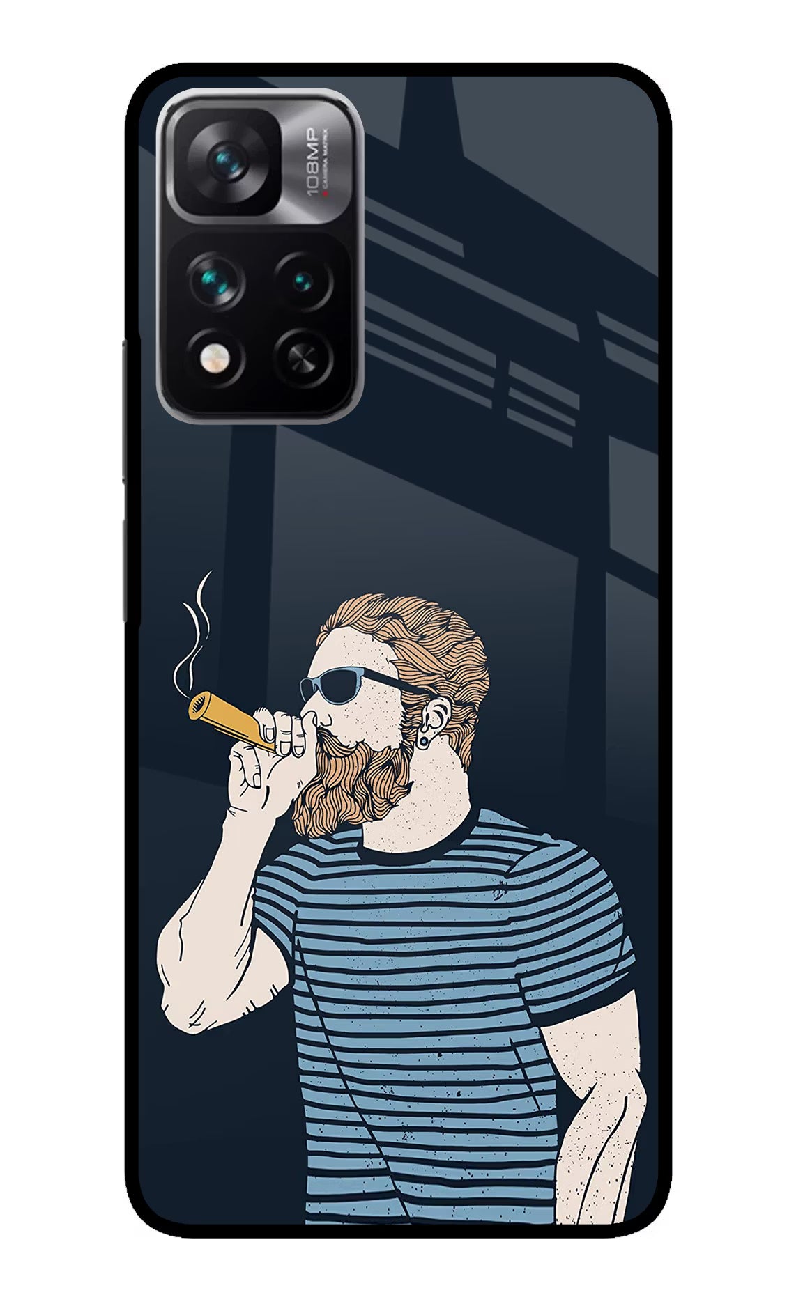 Smoking Redmi Note 13 Pro 5G Glass Case Back Cover by Casekaro