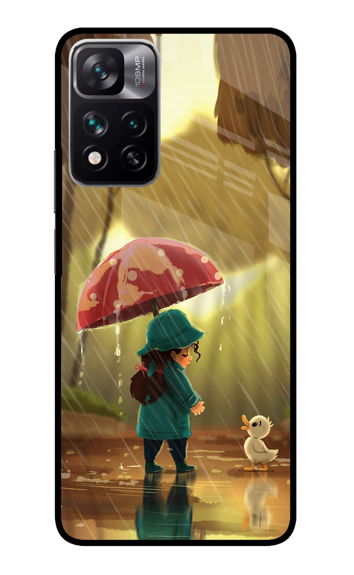 Rainy Day Redmi Note 13 Pro 5G Glass Case Back Cover by Casekaro