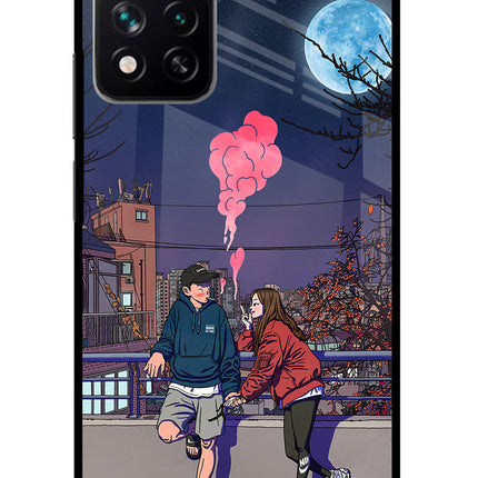 Chilling Couple Redmi Note 13 Pro 5G Glass Case Back Cover by Casekaro