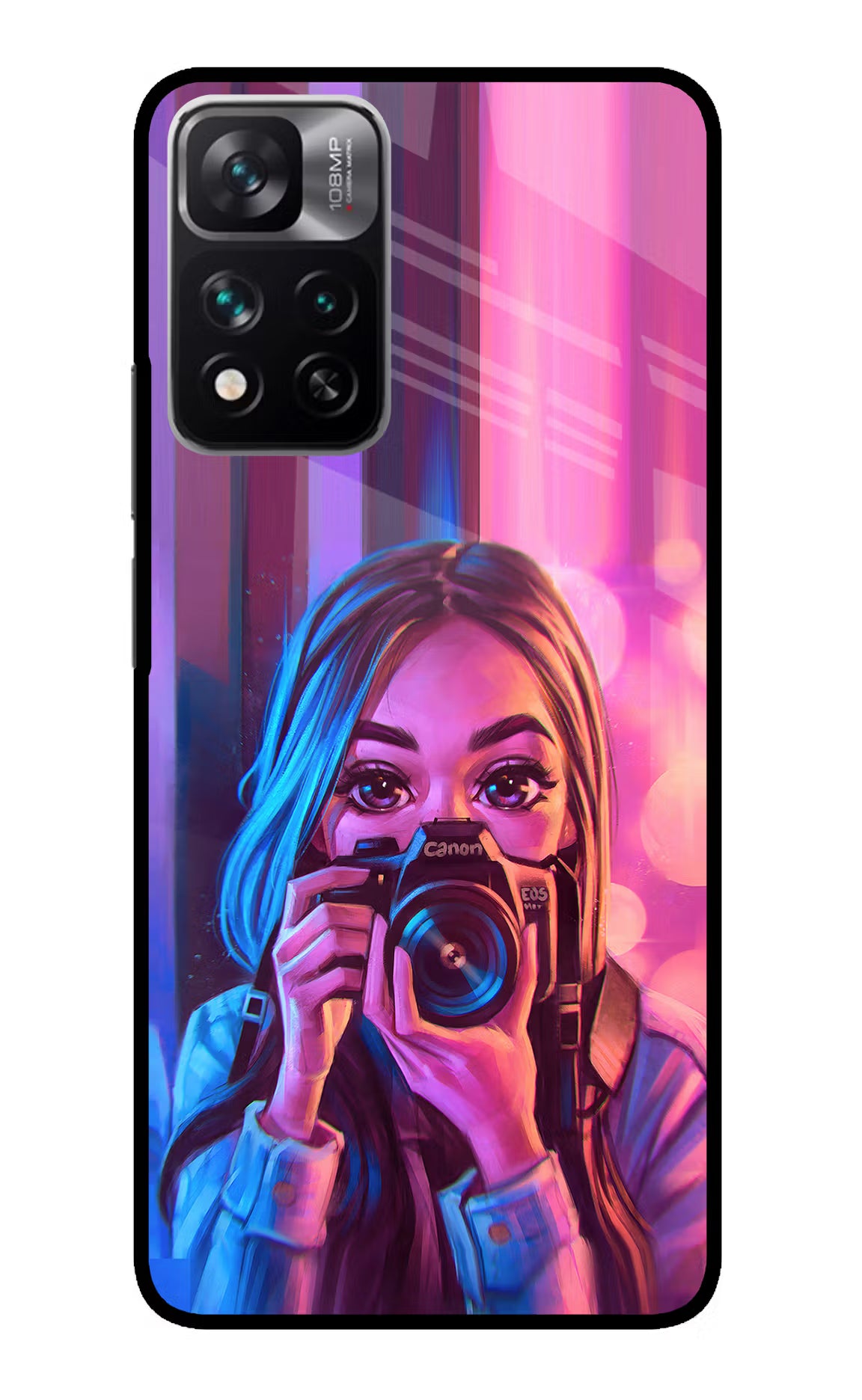 Girl Photographer Redmi Note 13 Pro 5G Glass Case Back Cover by Casekaro
