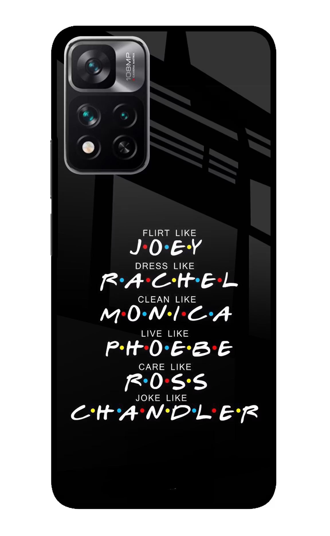 FRIENDS Character Redmi Note 13 Pro 5G Glass Case Back Cover by Casekaro