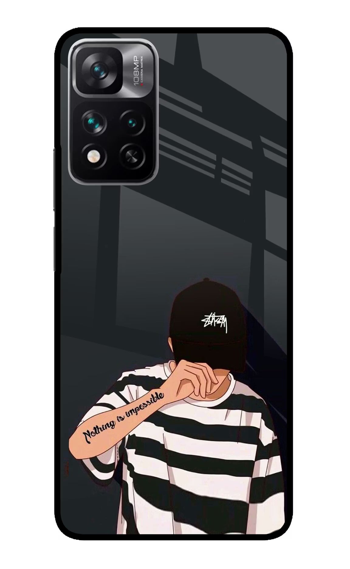 Aesthetic Boy Redmi Note 13 Pro 5G Glass Case Back Cover by Casekaro