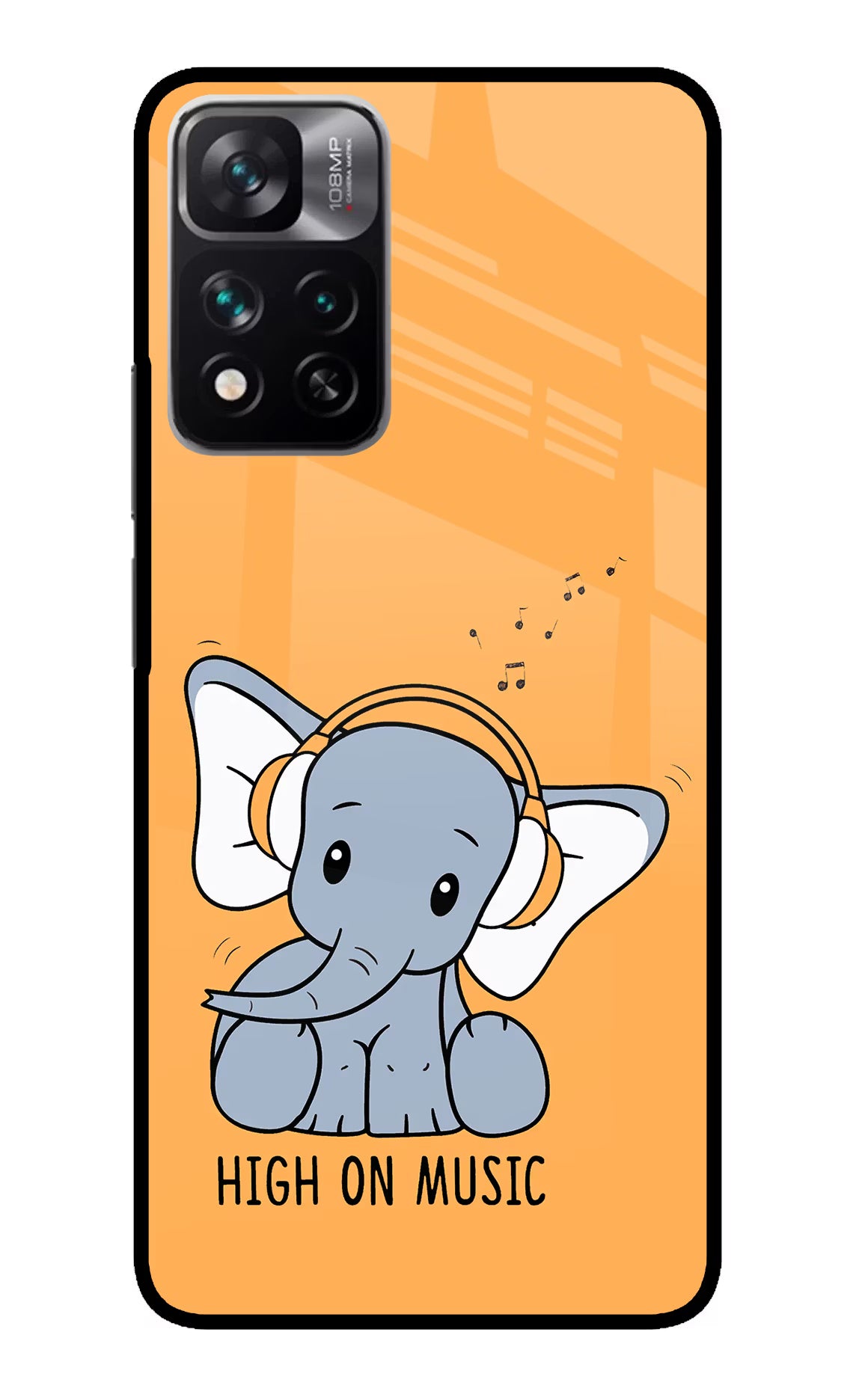 High On Music Redmi Note 13 Pro 5G Glass Case Back Cover by Casekaro