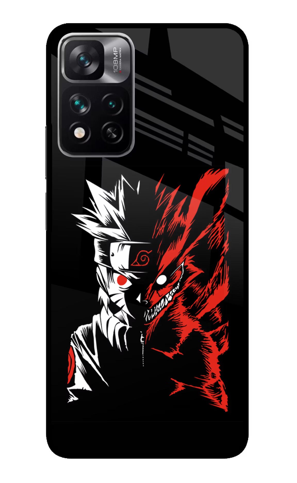 Naruto Two Face Redmi Note 13 Pro 5G Glass Case Back Cover by Casekaro