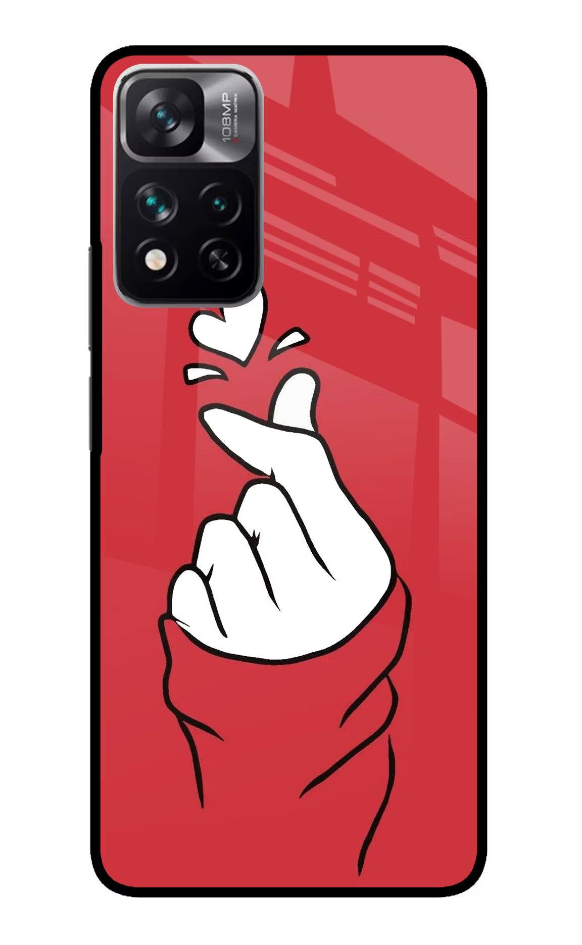 Korean Love Sign Redmi Note 13 Pro 5G Glass Case Back Cover by Casekaro