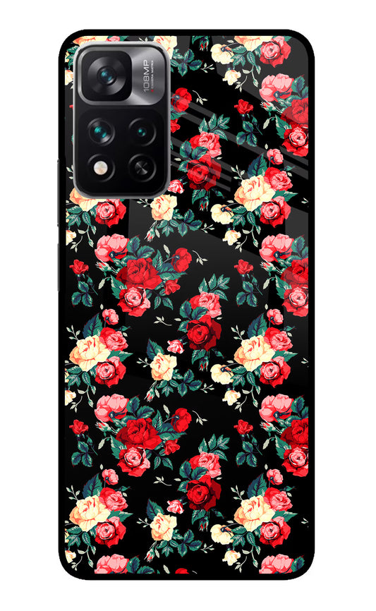 Rose Pattern Redmi Note 13 Pro 5G Glass Case
