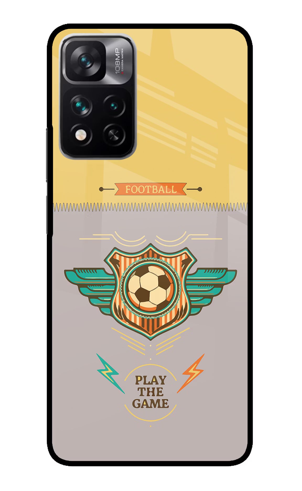 Football Redmi Note 13 Pro 5G Glass Case Back Cover by Casekaro