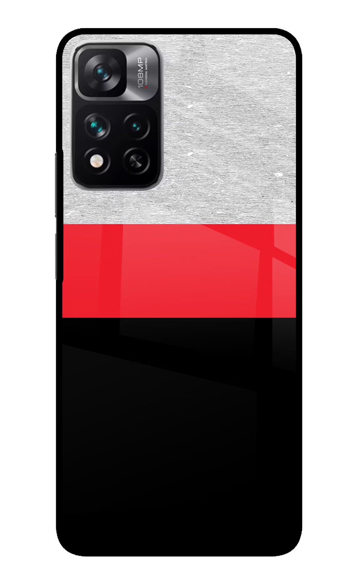 Tri Color Pattern Redmi Note 13 Pro 5G Glass Case Back Cover by Casekaro