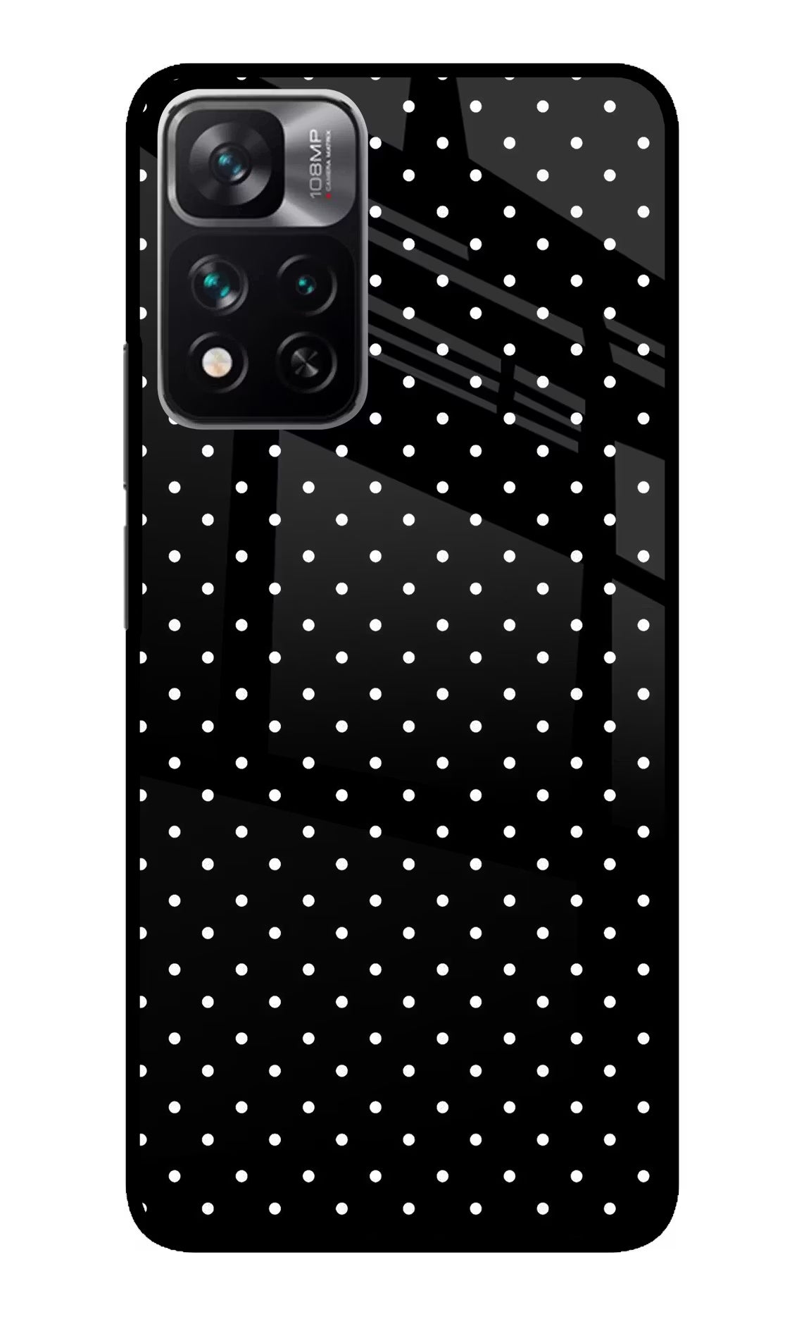 White Dots Redmi Note 13 Pro 5G Glass Case Back Cover by Casekaro