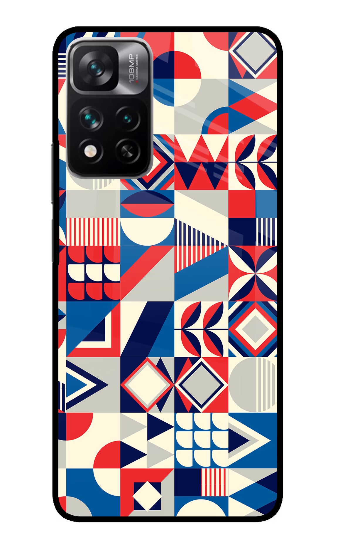 Colorful Pattern Redmi Note 13 Pro 5G Glass Case Back Cover by Casekaro
