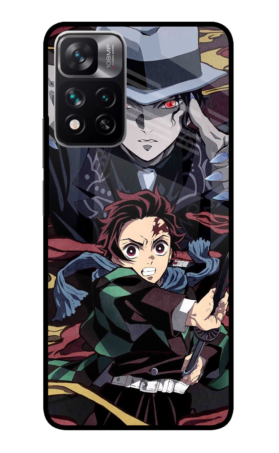 Demon Slayer Redmi Note 13 Pro 5G Glass Case Back Cover by Casekaro