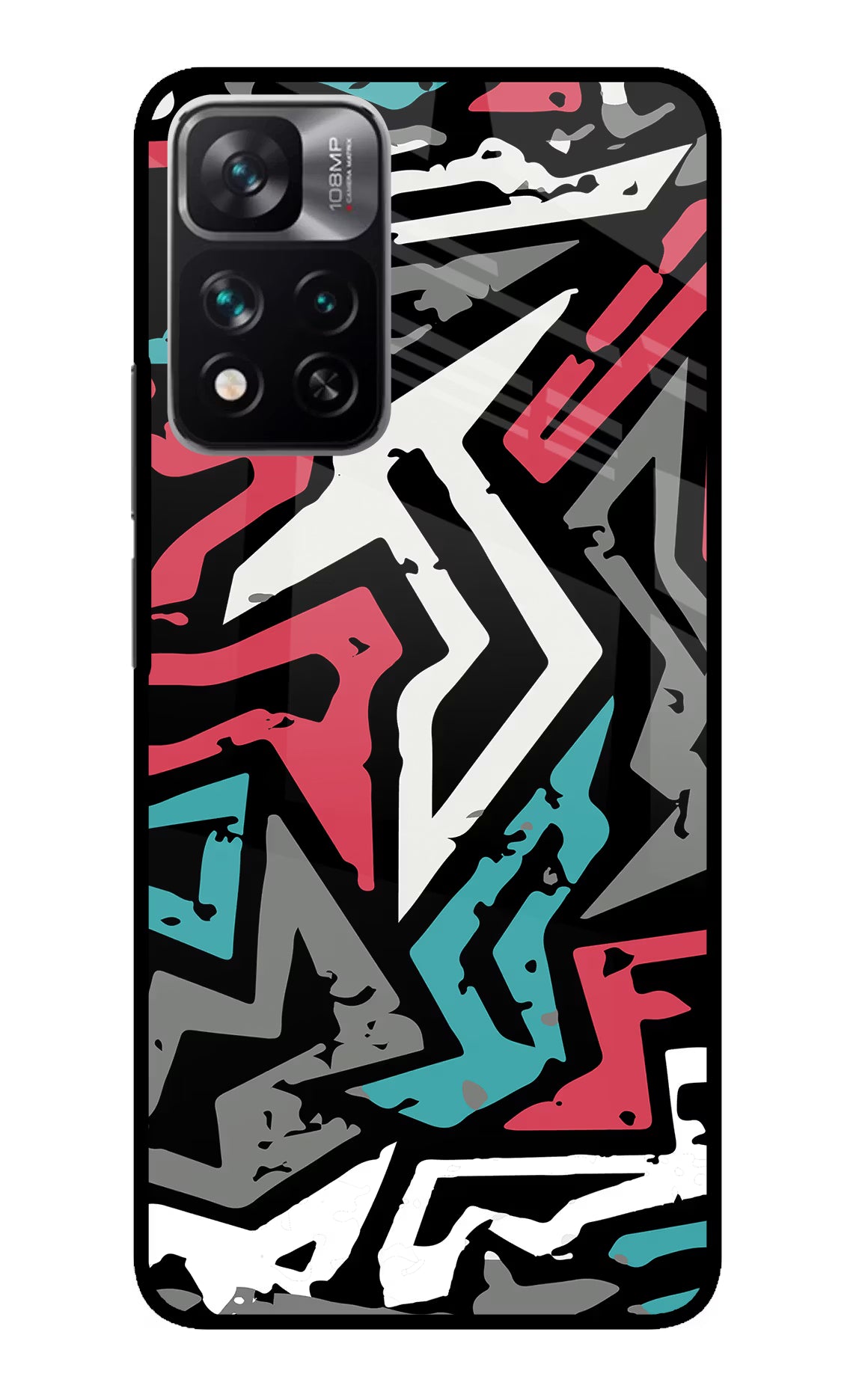 Geometric Graffiti Redmi Note 13 Pro 5G Glass Case Back Cover by Casekaro