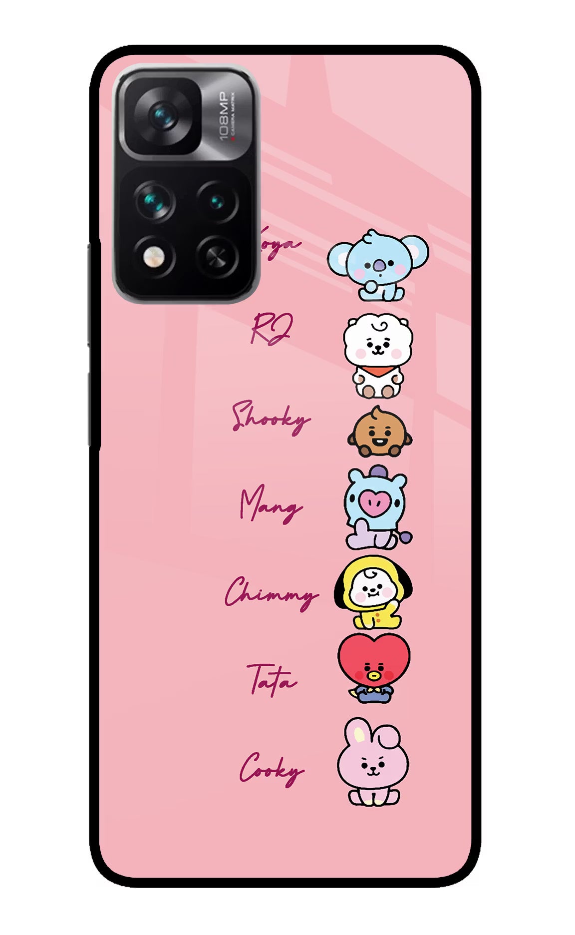 BTS names Redmi Note 13 Pro 5G Glass Case Back Cover by Casekaro