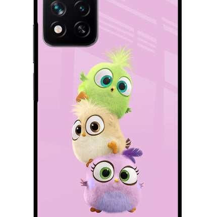 Cute Little Birds Redmi Note 13 Pro 5G Glass Case Back Cover by Casekaro
