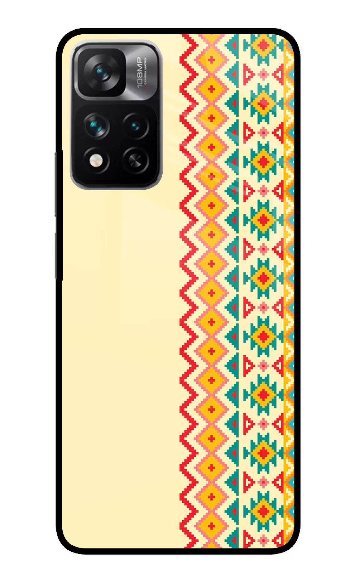 Ethnic Seamless Redmi Note 13 Pro 5G Glass Case Back Cover by Casekaro