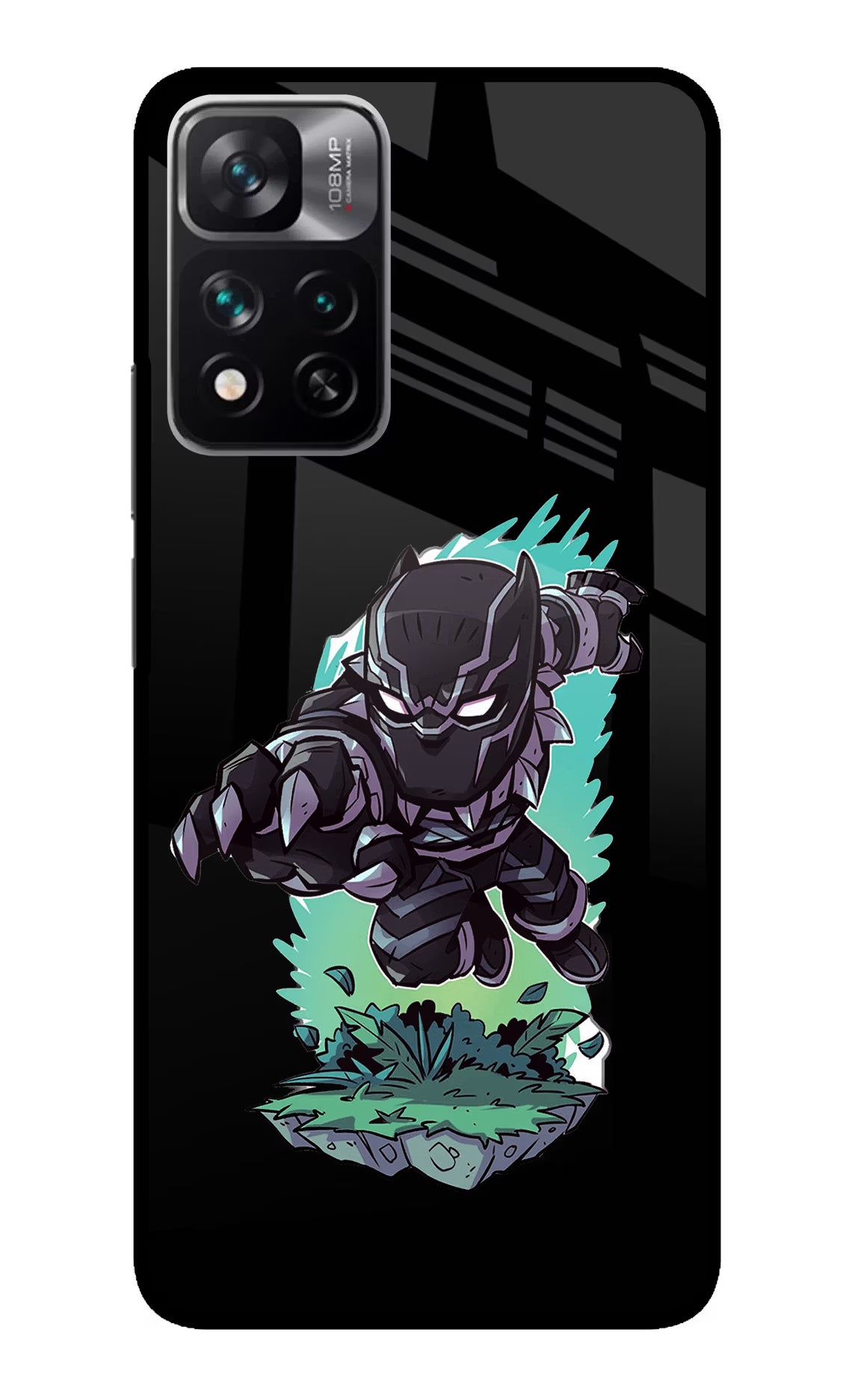Black Panther Redmi Note 13 Pro 5G Glass Case Back Cover by Casekaro
