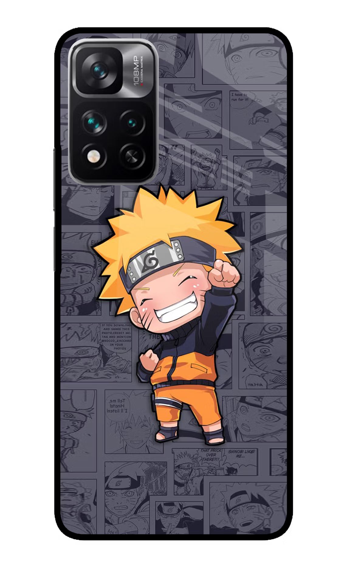 Chota Naruto Redmi Note 13 Pro 5G Glass Case Back Cover by Casekaro