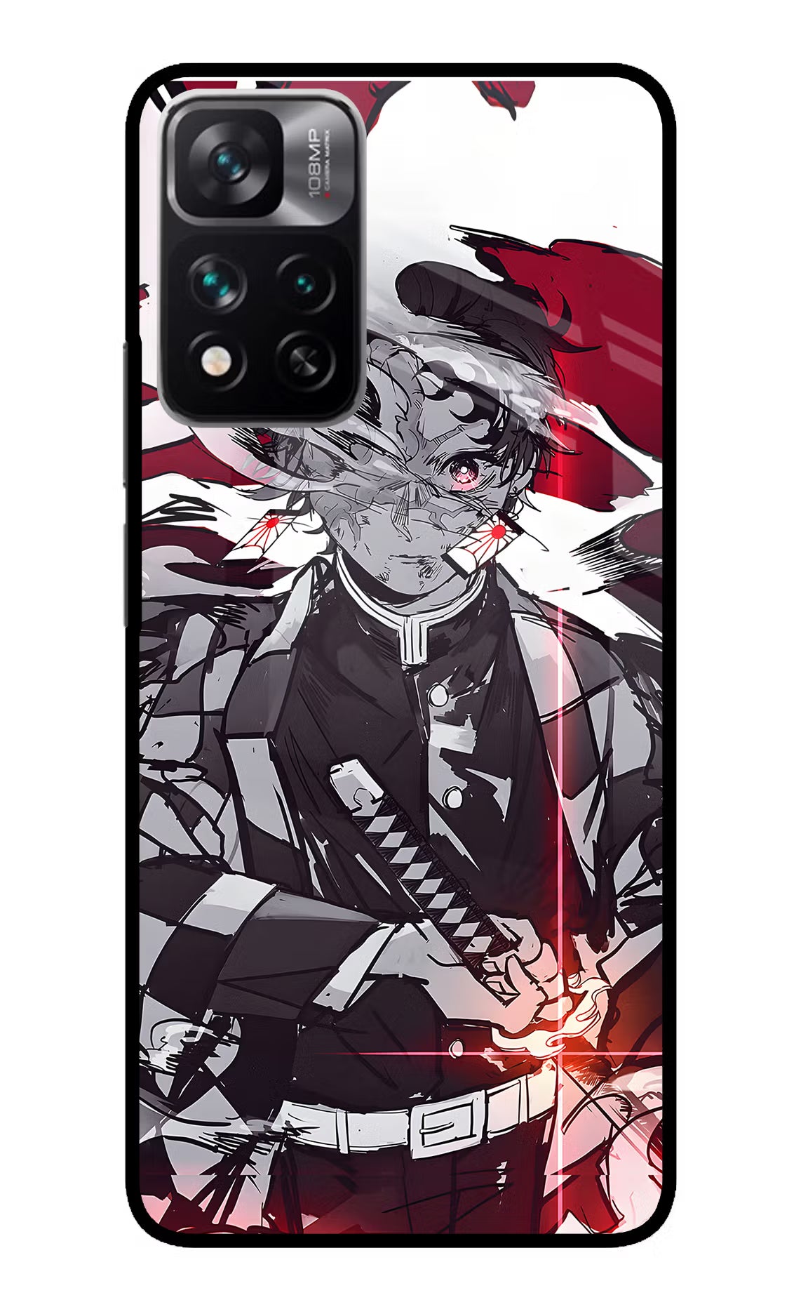 Demon Slayer Redmi Note 13 Pro 5G Glass Case Back Cover by Casekaro