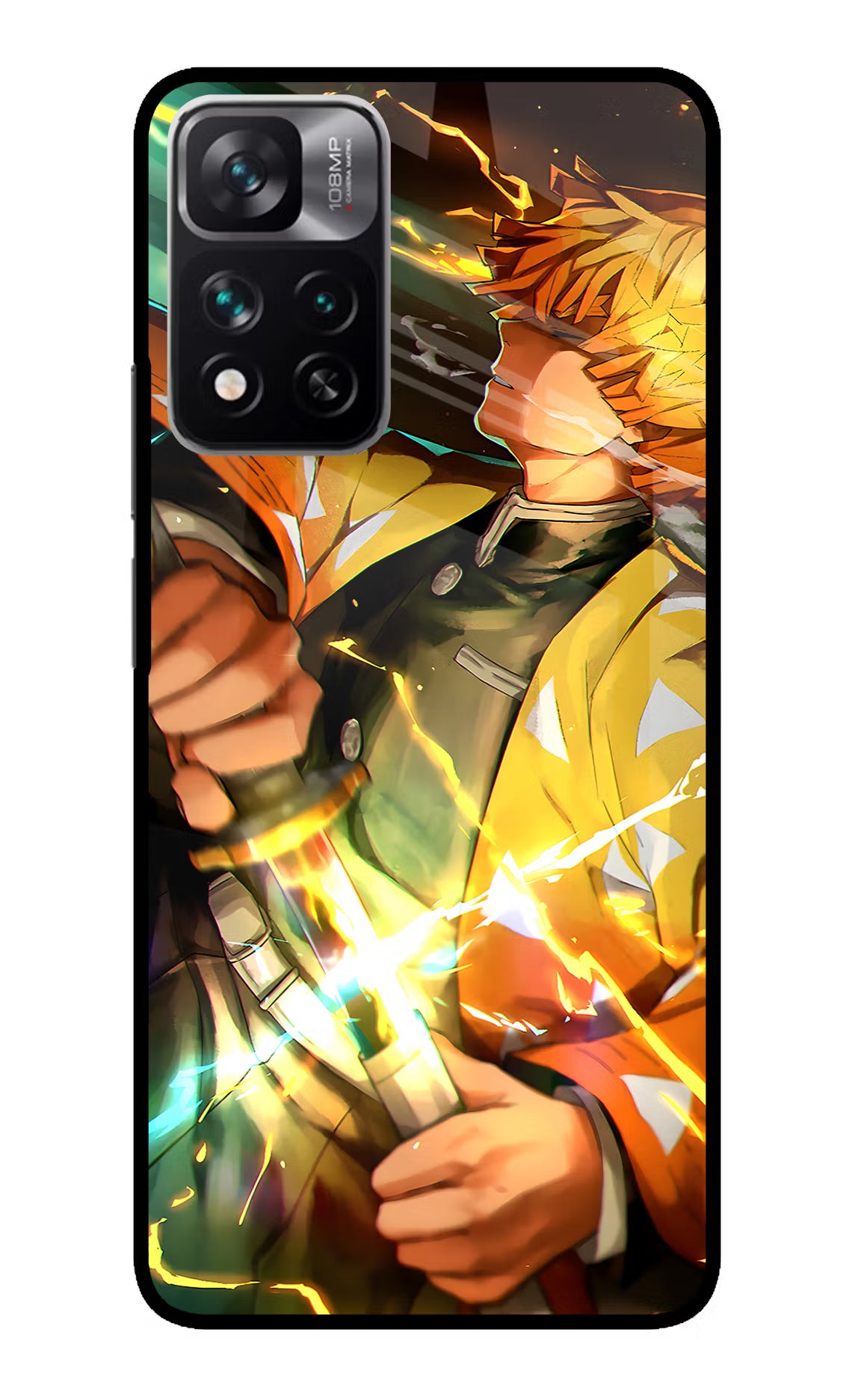 Demon Slayer Redmi Note 13 Pro 5G Glass Case Back Cover by Casekaro