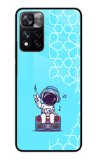 Cute Astronaut Chilling Redmi Note 13 Pro 5G Glass Case