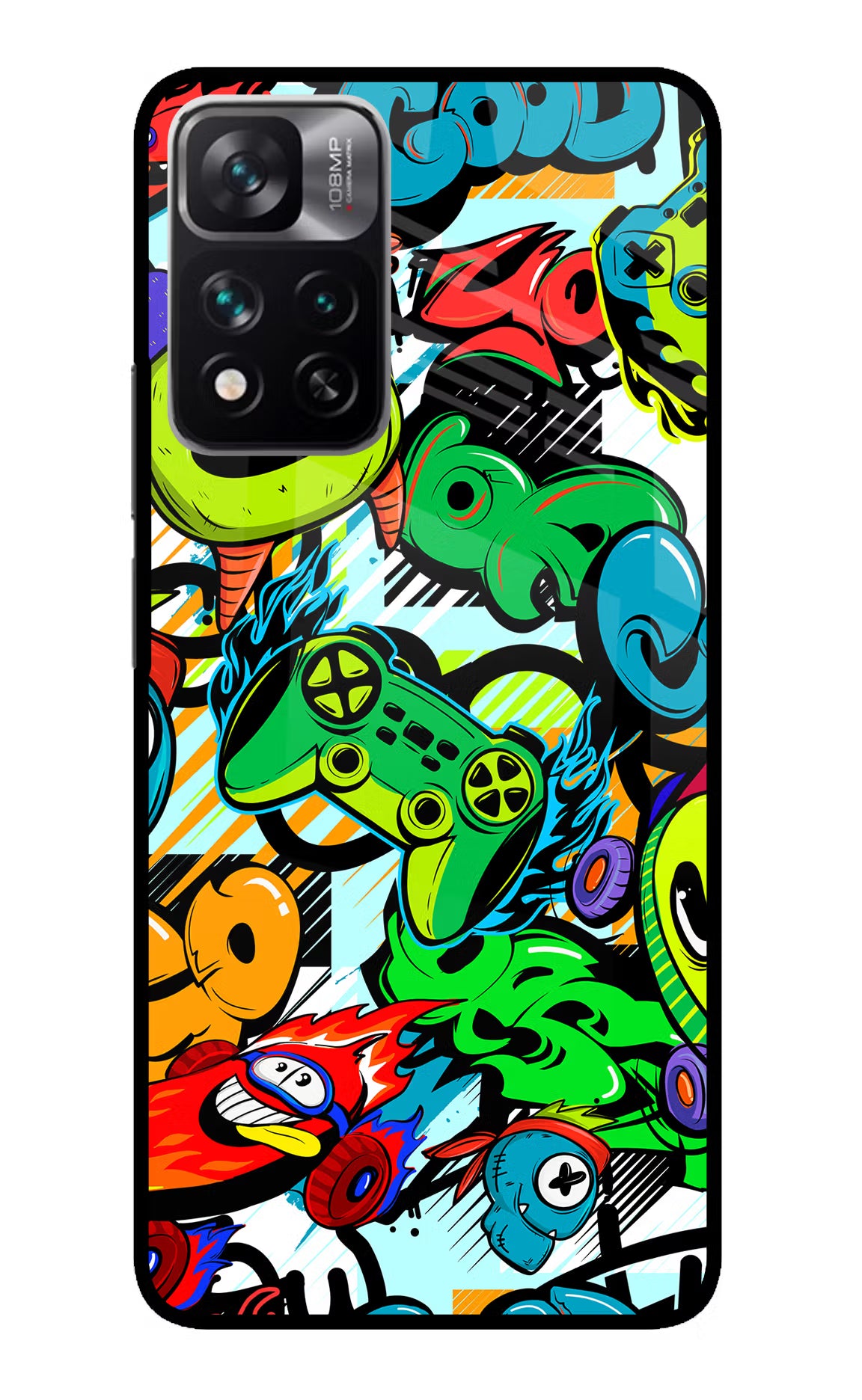 Game Doodle Redmi Note 13 Pro 5G Glass Case Back Cover by Casekaro