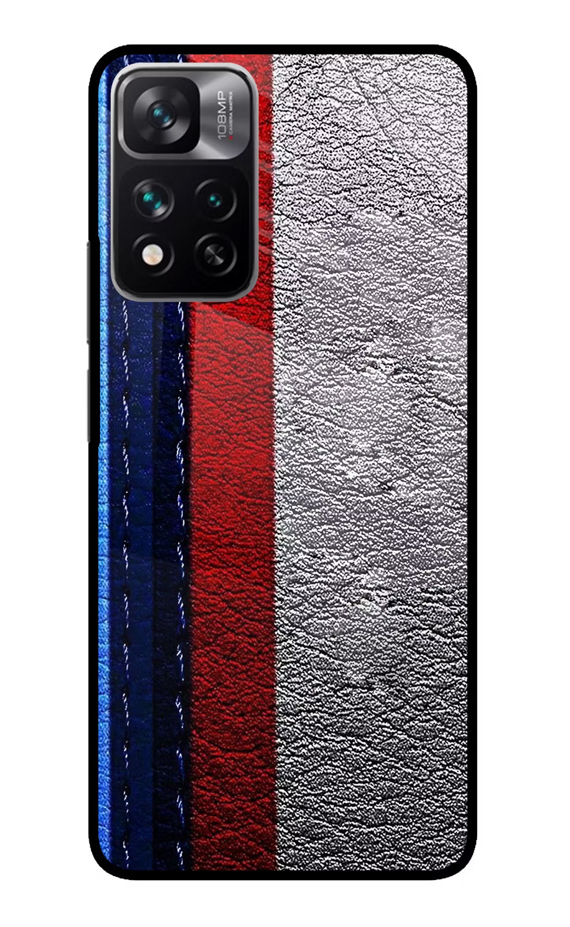 BMW Stripes Redmi Note 13 Pro 5G Glass Case Back Cover by Casekaro