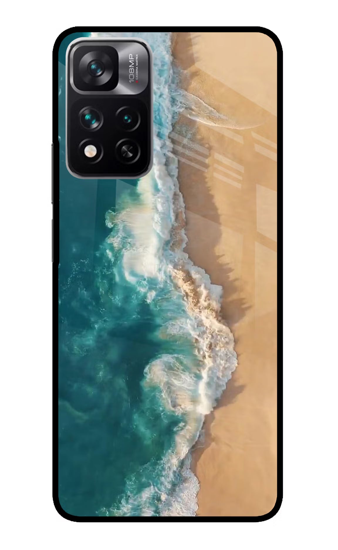 Ocean Beach Redmi Note 13 Pro 5G Glass Case Back Cover by Casekaro