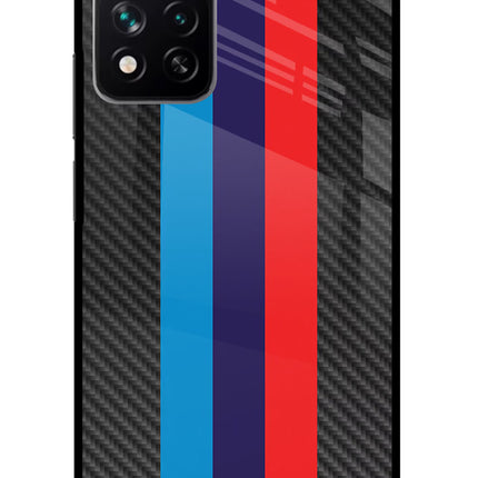 BMW Stripes Pattern Redmi Note 13 Pro 5G Glass Case Back Cover by Casekaro