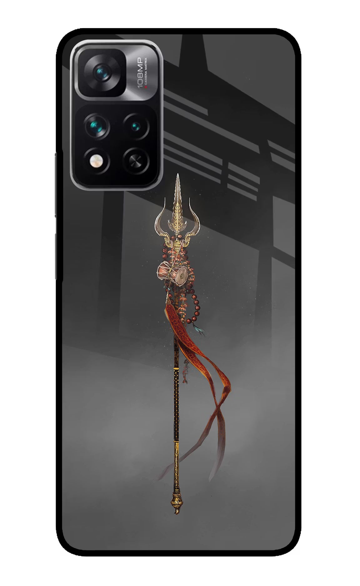 Shiv Trishul Redmi Note 13 Pro 5G Glass Case Back Cover by Casekaro
