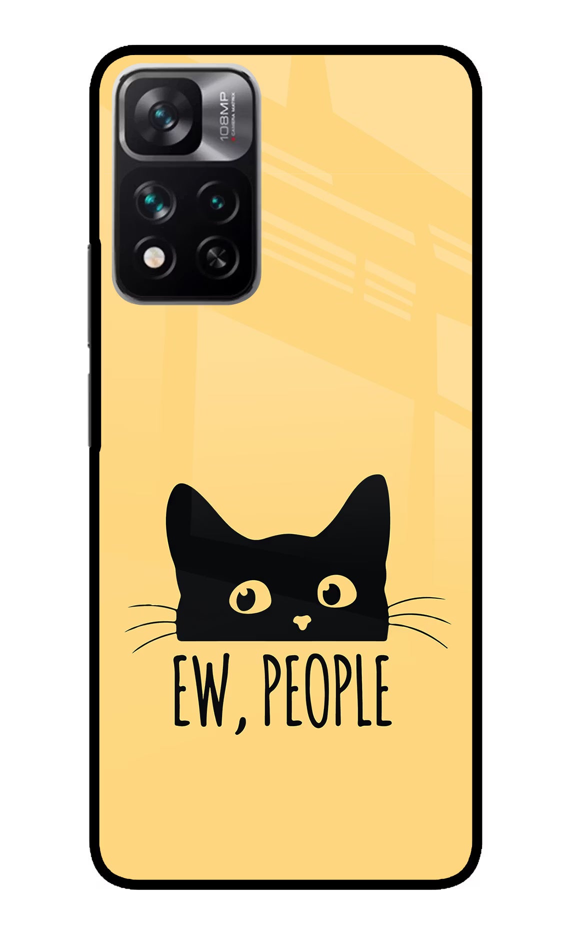 Ew People Catitude Redmi Note 13 Pro 5G Glass Case Back Cover by Casekaro