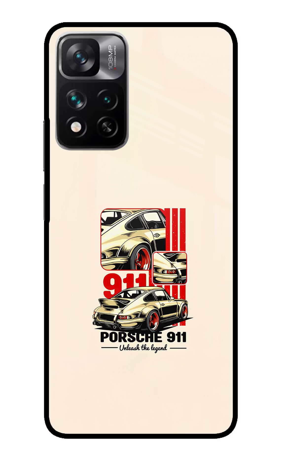 Classic Porsche 911 Redmi Note 13 Pro 5G Glass Case Back Cover by Casekaro