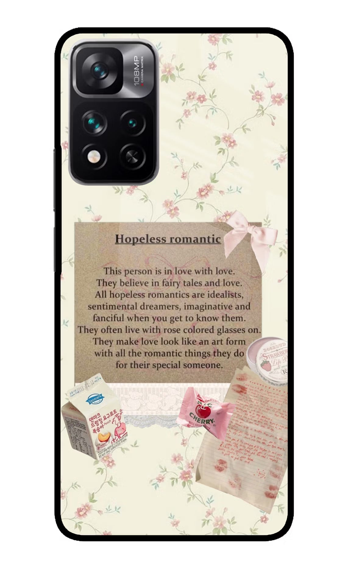 Hopeless Romantic Redmi Note 13 Pro 5G Glass Case Back Cover by Casekaro