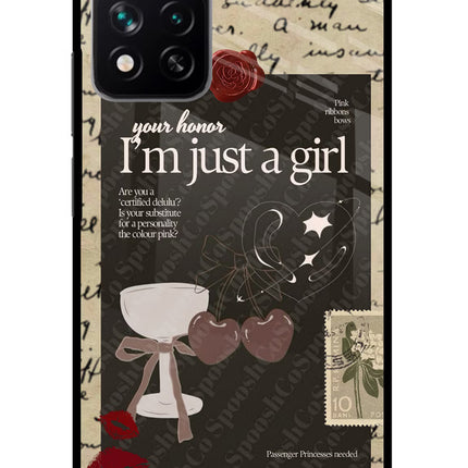 I am just a girl Redmi Note 13 Pro 5G Glass Case
