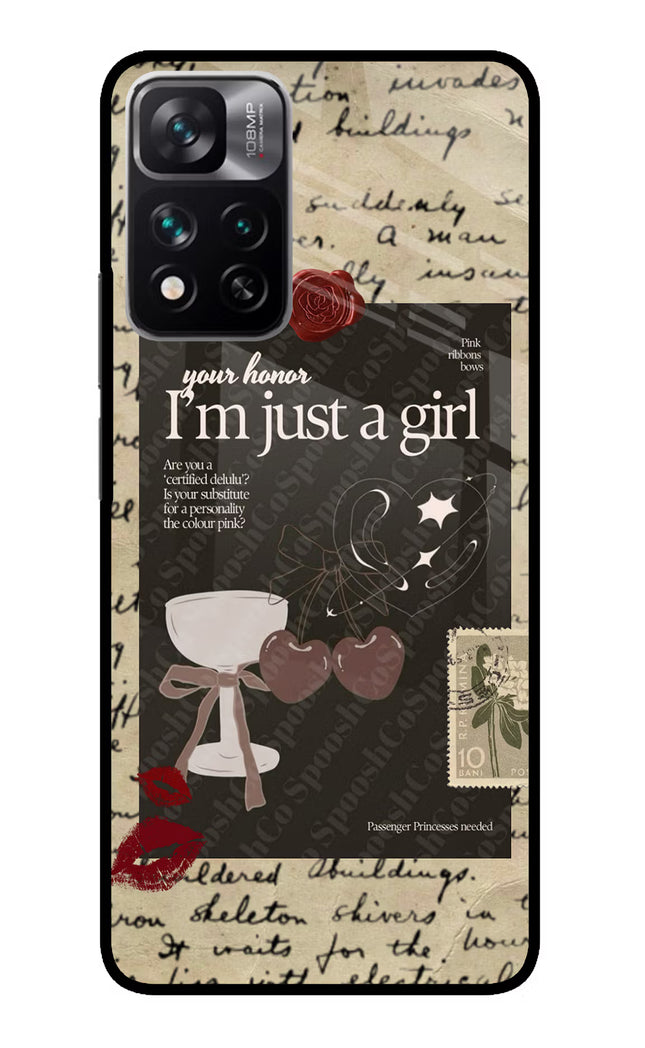 I am just a girl Redmi Note 13 Pro 5G Glass Case