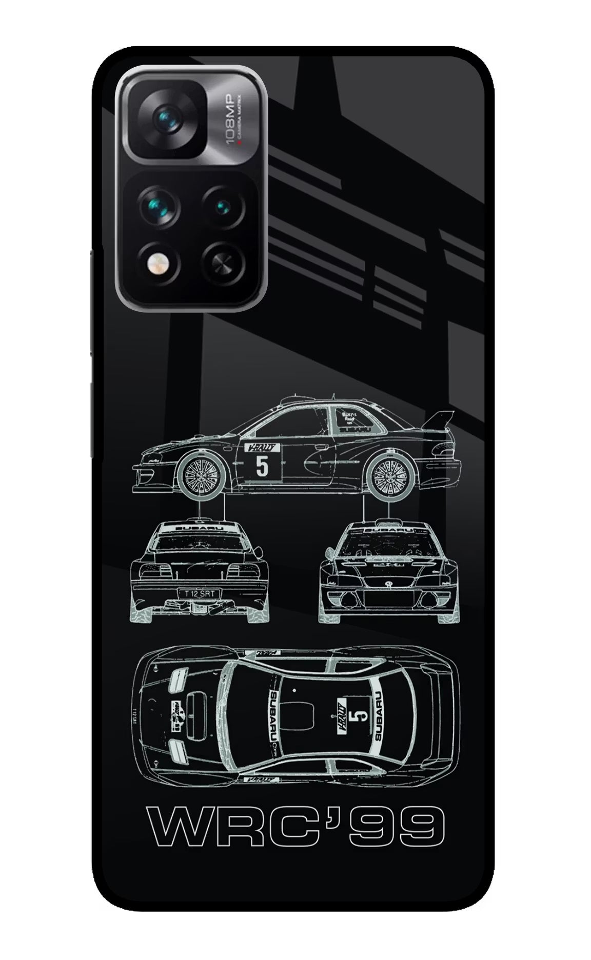 WRC'99 Redmi Note 13 Pro 5G Glass Case Back Cover by Casekaro