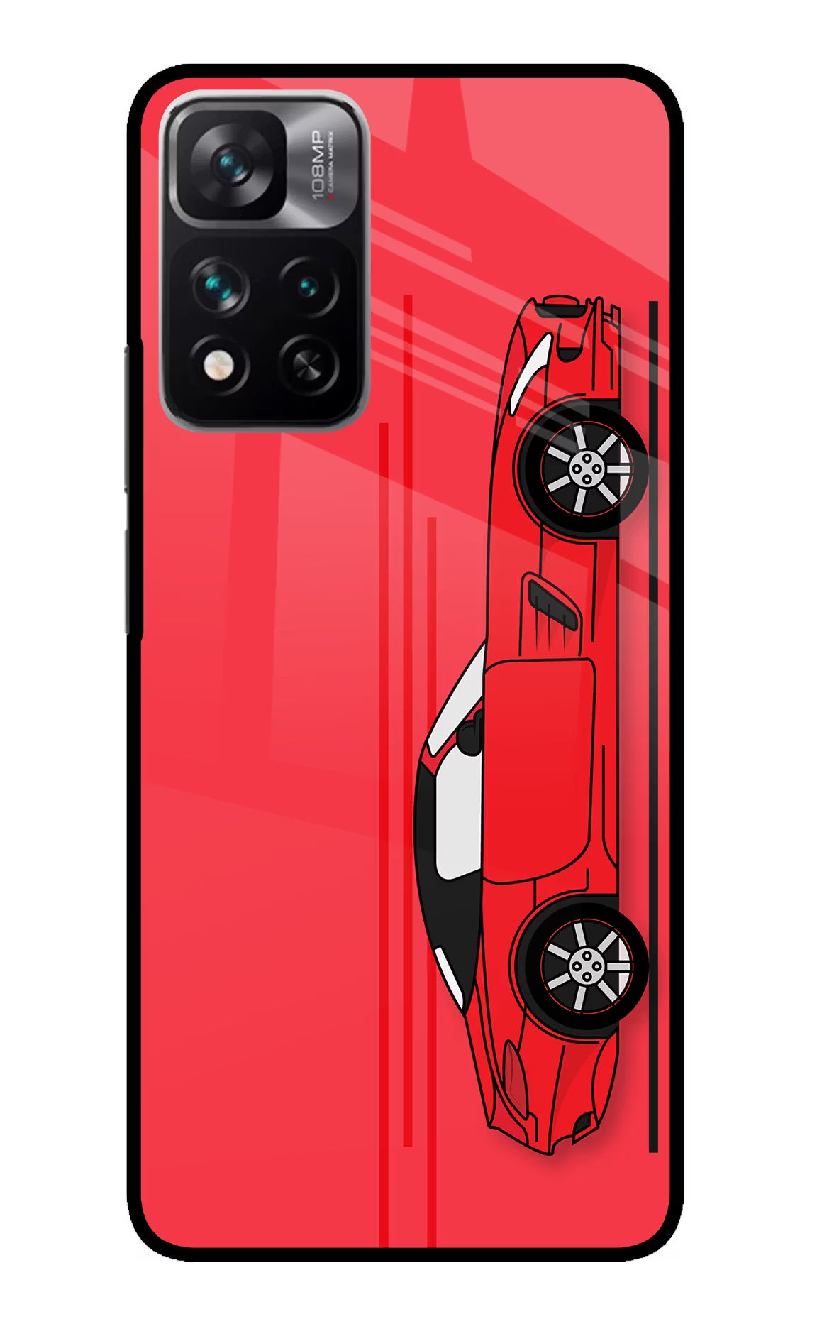 Red Velocity Redmi Note 13 Pro 5G Glass Case Back Cover by Casekaro