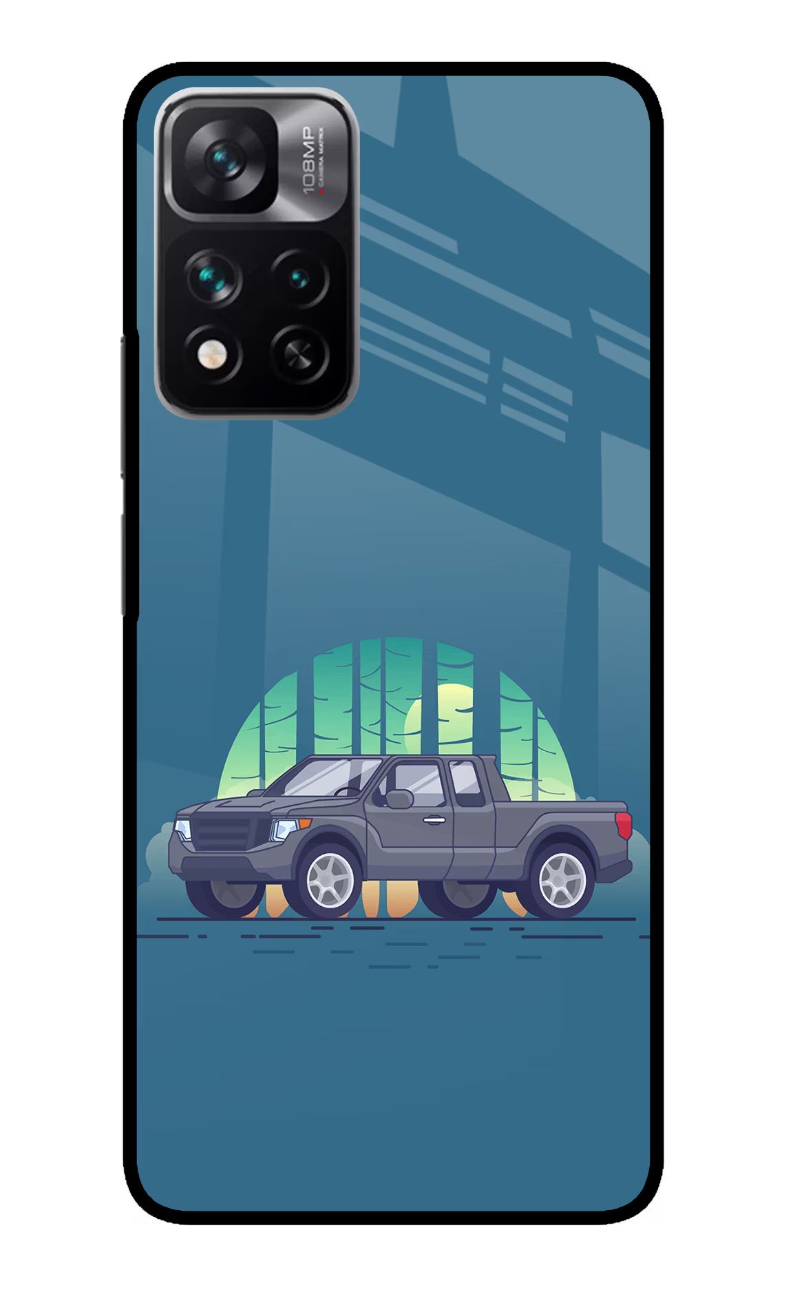 Retro Garage Vibe Redmi Note 13 Pro 5G Glass Case Back Cover by Casekaro