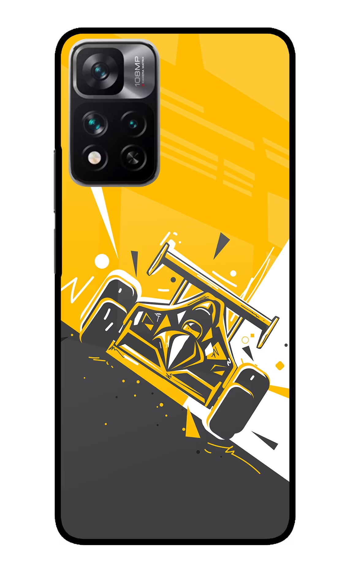 Track King Redmi Note 13 Pro 5G Glass Case Back Cover by Casekaro