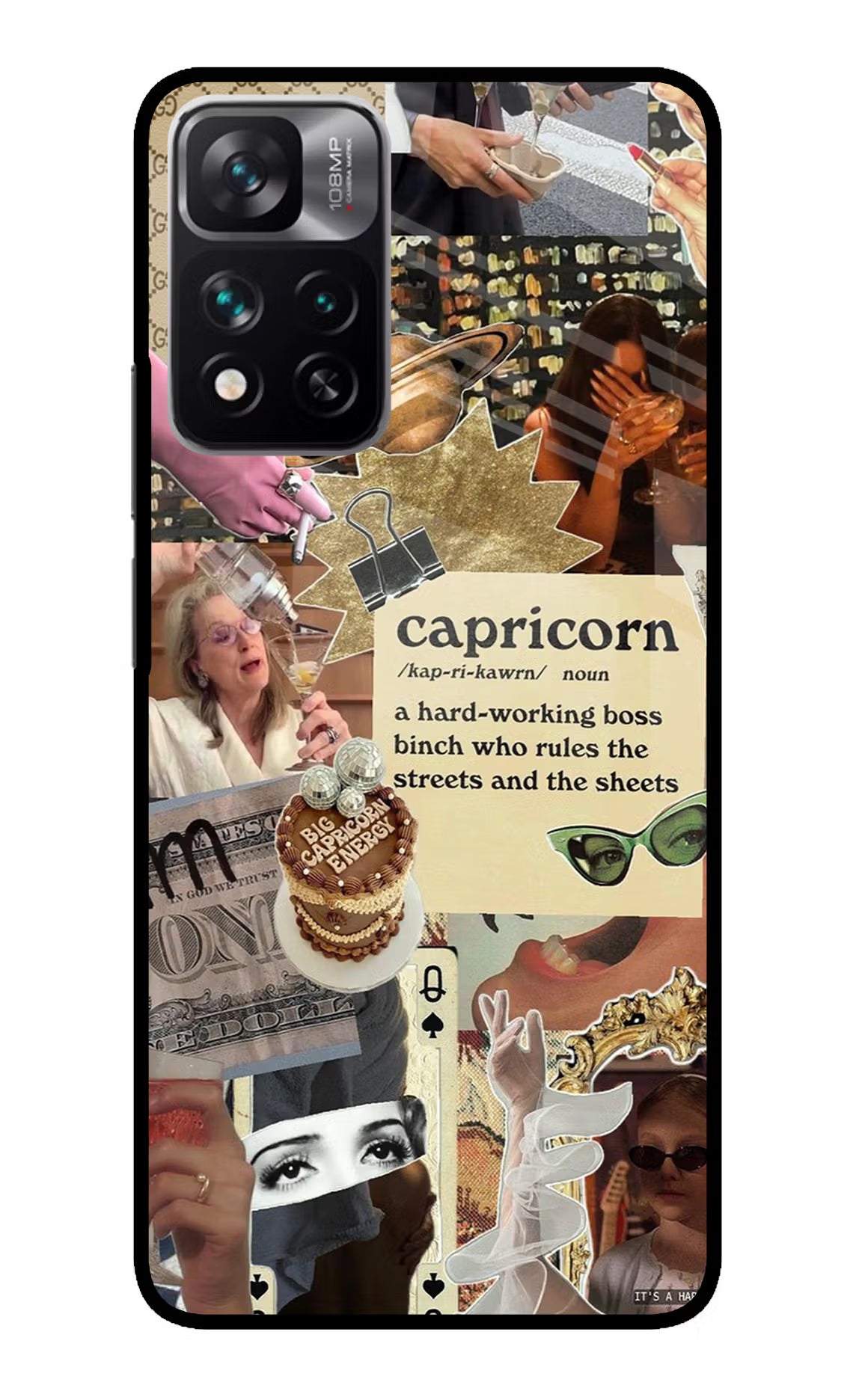 Capricorn Zodiac Redmi Note 13 Pro 5G Glass Case Back Cover by Casekaro