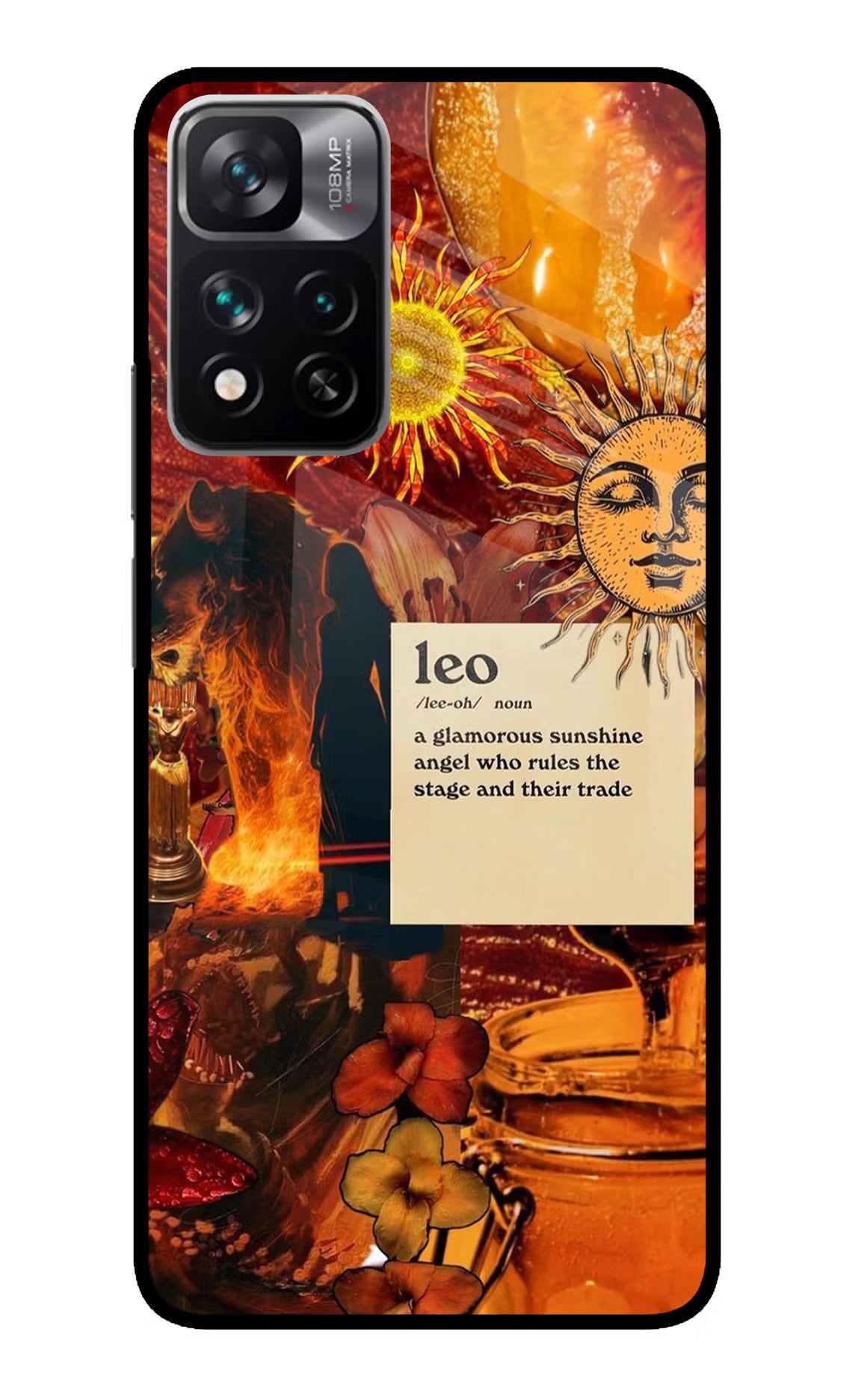 Leo Zodiac Redmi Note 13 Pro 5G Glass Case Back Cover by Casekaro