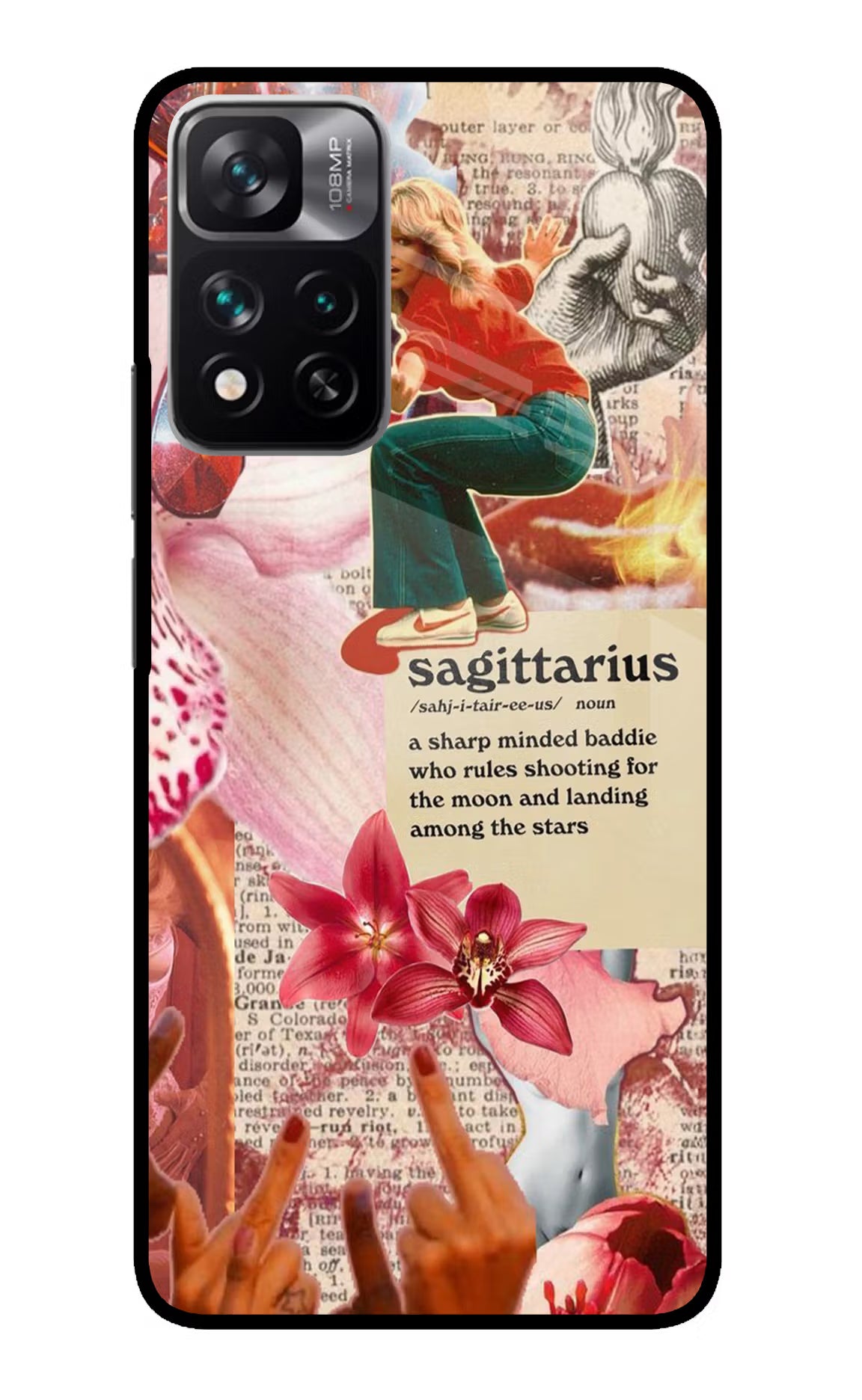 Sagittarius Zodiac Redmi Note 13 Pro 5G Glass Case Back Cover by Casekaro