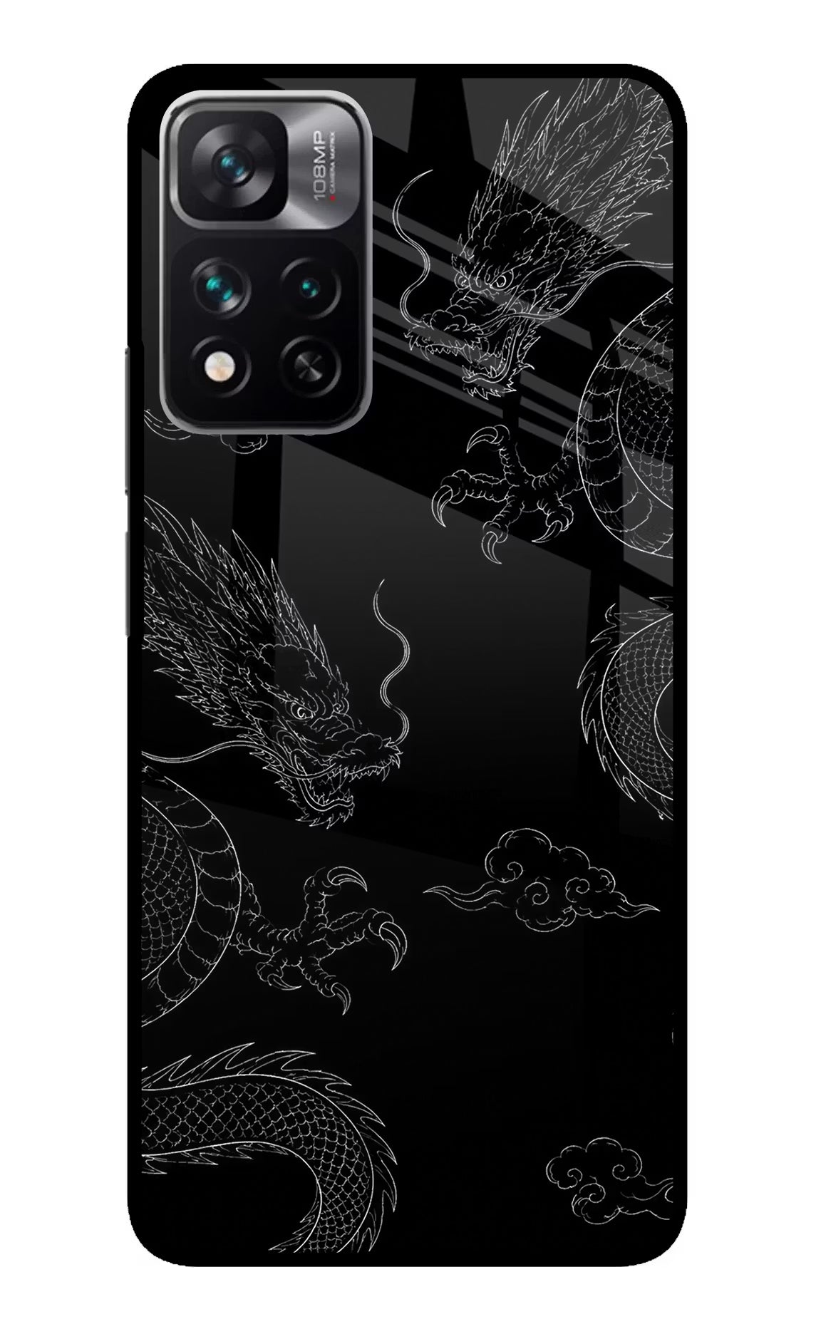 Twin Dragons Redmi Note 13 Pro 5G Glass Case Back Cover by Casekaro