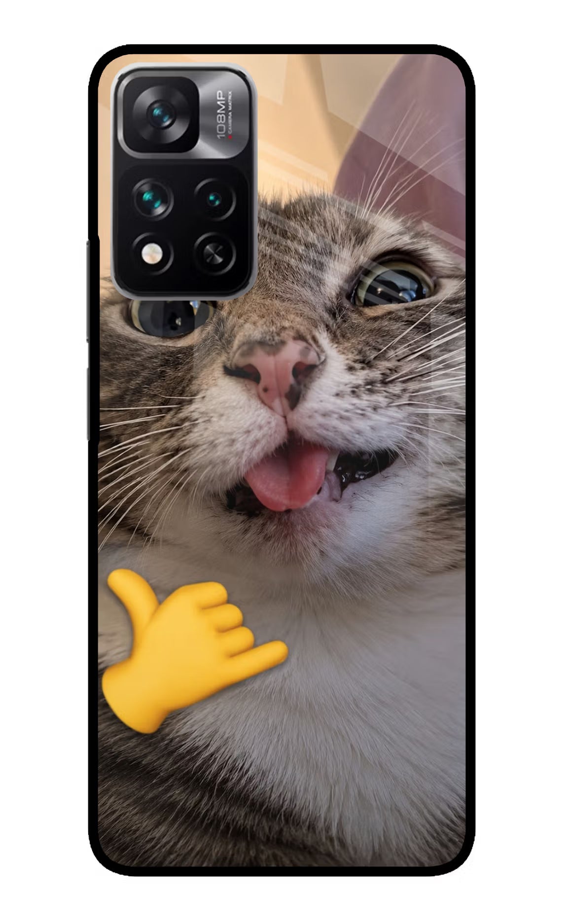 Silly Cat Call Redmi Note 13 Pro 5G Glass Case