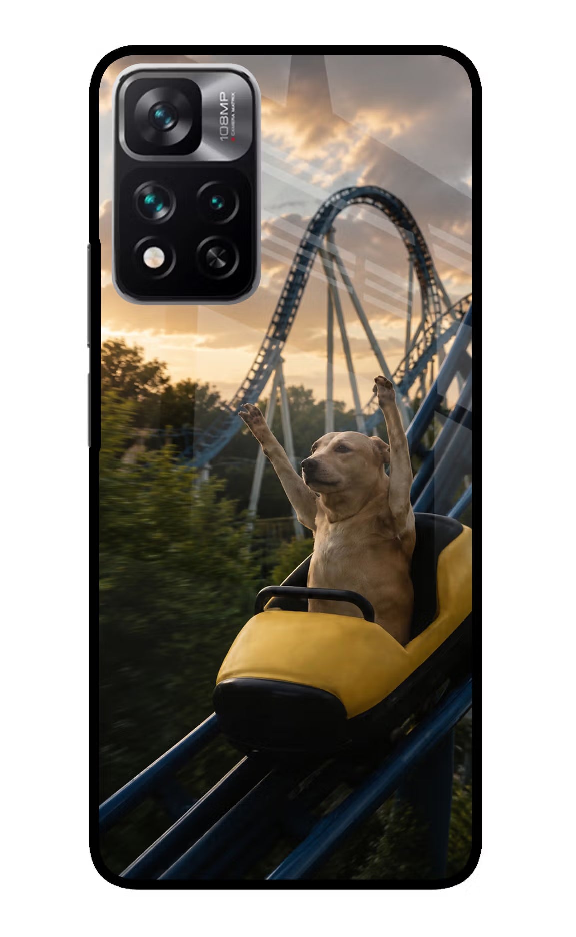 Rollercoaster Dog Redmi Note 13 Pro 5G Glass Case