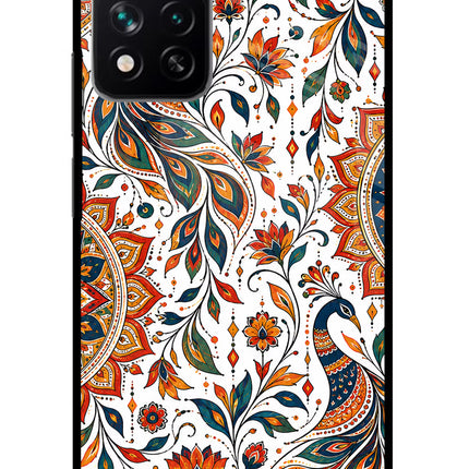 White Mayura Redmi Note 13 Pro 5G Glass Case