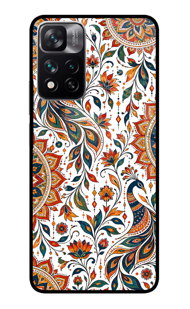 White Mayura Redmi Note 13 Pro 5G Glass Case