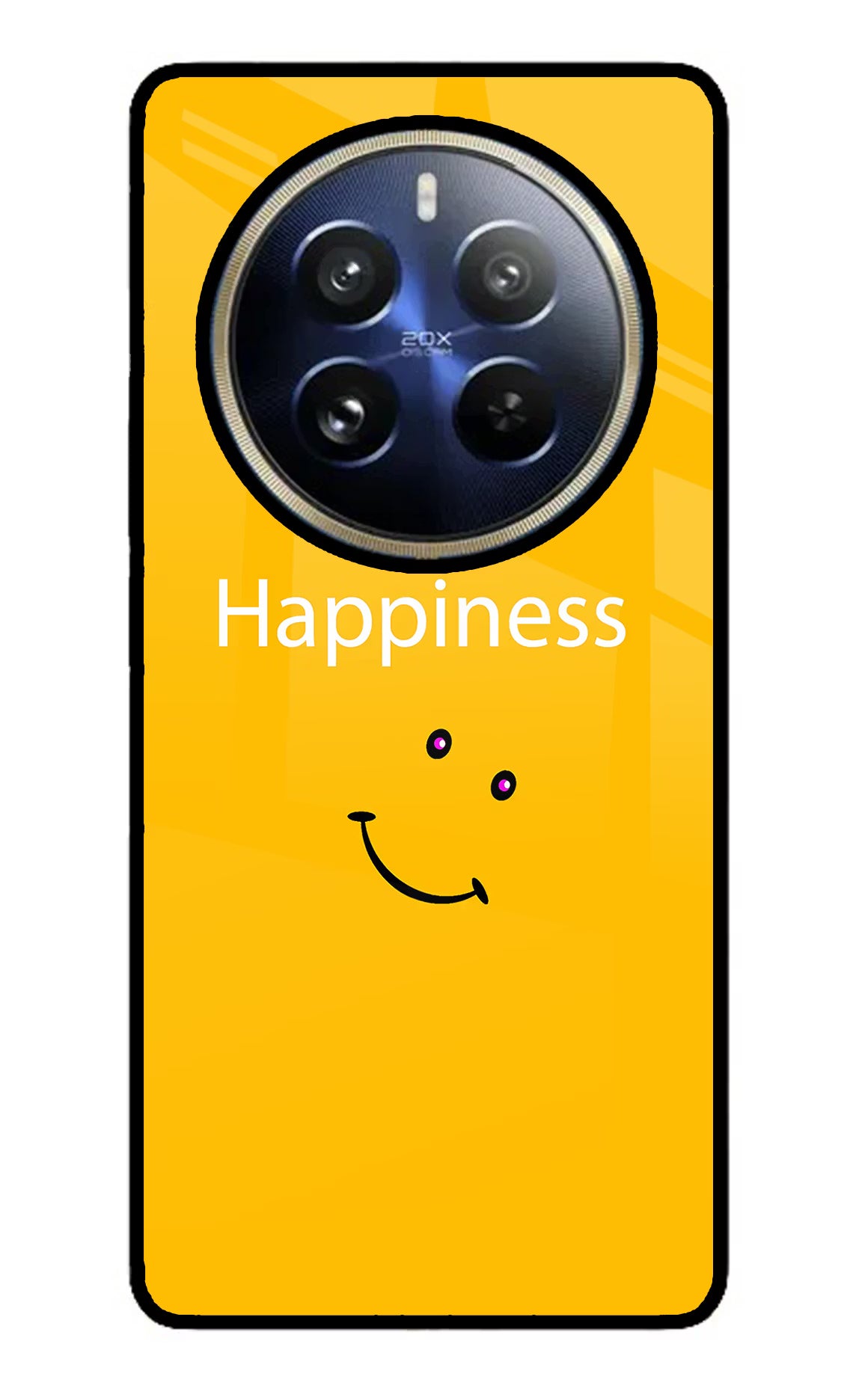 Happiness With Smiley Realme 12 Pro 5G/12 Pro+ 5G Glass Case Back Cover by Casekaro