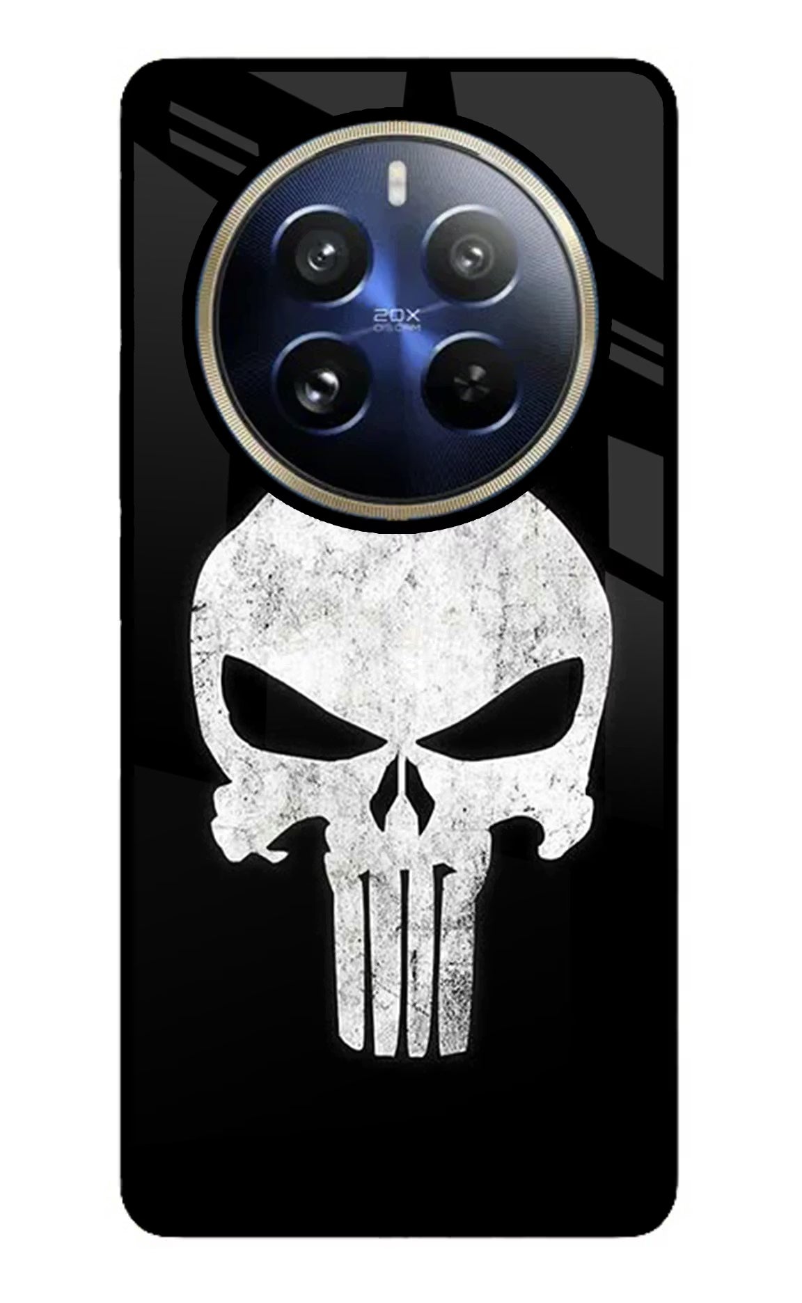 Punisher Skull Realme 12 Pro 5G/12 Pro+ 5G Glass Case Back Cover by Casekaro
